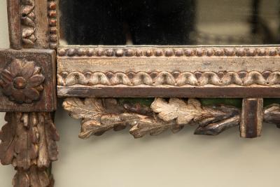 LOUIS XVI SILVER LEAFED MIRROR