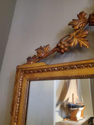 LOUIS XVI STYLE GILTWOOD MIRROR