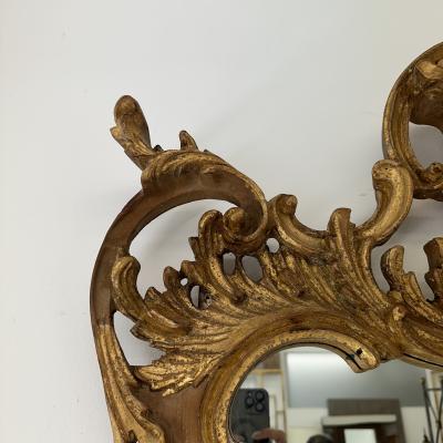 La Barge Italian Giltwood Rococo Style Wall Mirror circa 1970 