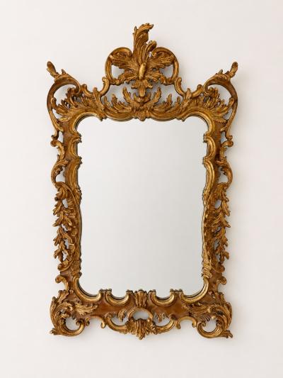 La Barge Italian Giltwood Rococo Style Wall Mirror circa 1970 