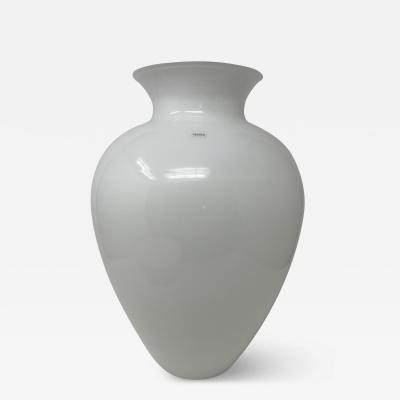 La Buan White Murano Glass Vase by Venini