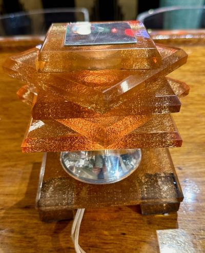 La Maison Desny French Art Deco Table Lamp Classic Desny Design Rare Color