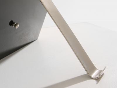 La Maison Desny La Maison Desny Art Deco nickel metal opaline glass table vanity mirror 1930s