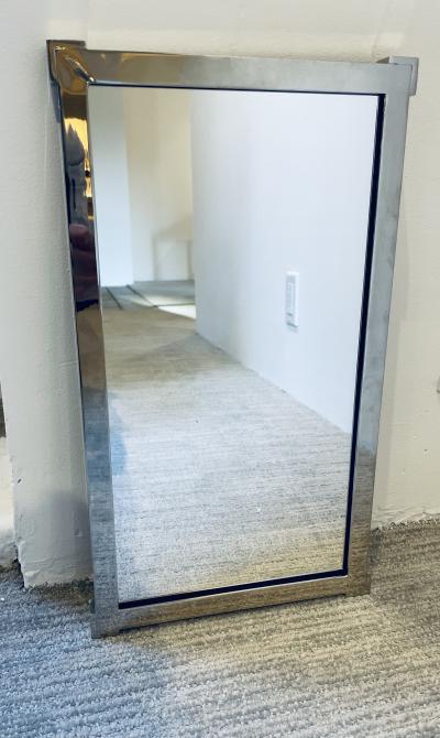 La Maison Desny La Maison Desny modernist polished nickel wall mirror Paris 1928