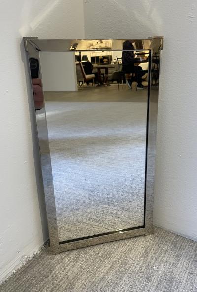 La Maison Desny La Maison Desny modernist polished nickel wall mirror Paris 1928