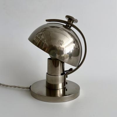 La Maison Desny Maison Desny Nickel Plated Bedside Lamp Circa 1930