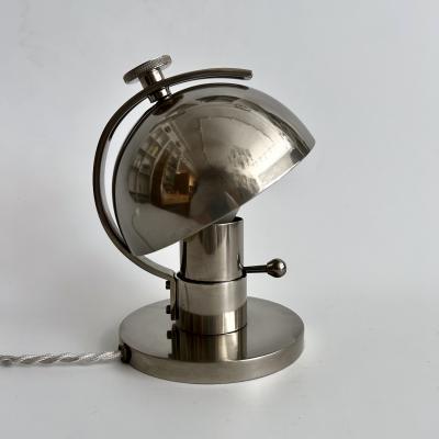 La Maison Desny Maison Desny Nickel Plated Bedside Lamp Circa 1930