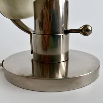 La Maison Desny Maison Desny Nickel Plated Bedside Lamp Circa 1930