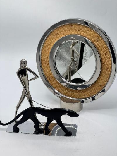 La Maison Desny Rare 1930s French Art Deco Modernist Frame or Mirror by Desny Paris