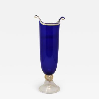 La Murrina Contemporary Blue Minuetto Murano Vase by La Murrina