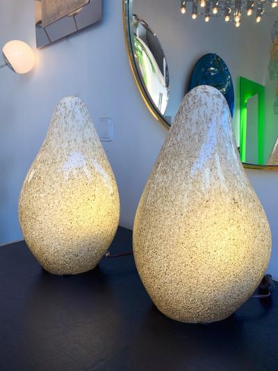 La Murrina Pair of Glass Lamps by La Murrina Italy 1970s