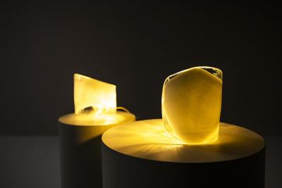 La Murrina Two Spiraled Table Lamps in Murano Glass by La Murrina Italy 1960s