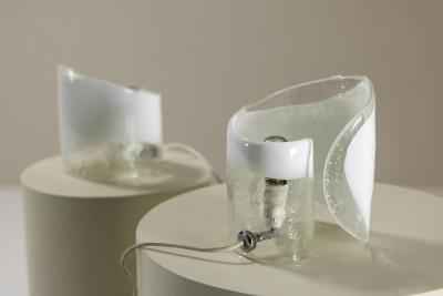 La Murrina Two Spiraled Table Lamps in Murano Glass by La Murrina Italy 1960s