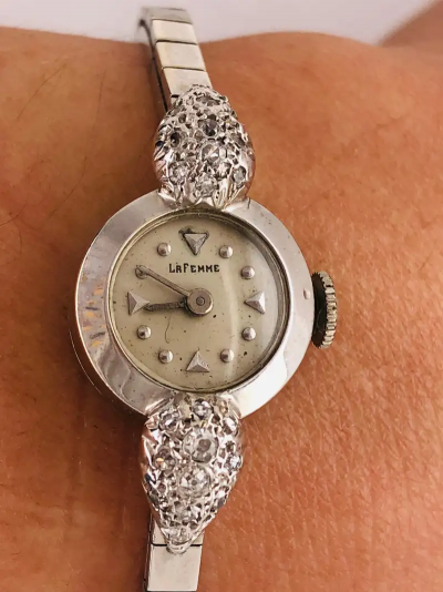 LaFemme 14 Karat Ladies Watch 22 Total Diamonds