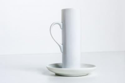 LaGardo Tack Tackett Lagardo Tackett for Schmid White Demitasse Cup Saucer Set