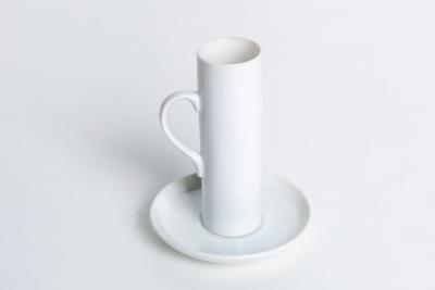 LaGardo Tack Tackett Lagardo Tackett for Schmid White Demitasse Cup Saucer Set