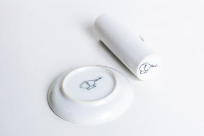LaGardo Tack Tackett Lagardo Tackett for Schmid White Demitasse Cup Saucer Set