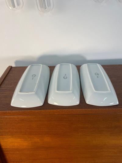 LaGardo Tack Tackett Set of Three Lagardo Tackett Blue Porcelain Trays for Schmid