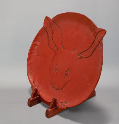 Lacquer Tray in the Form of a Rabbit