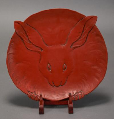 Lacquer Tray in the Form of a Rabbit