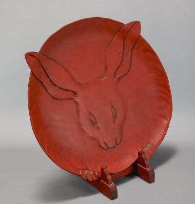 Lacquer Tray in the Form of a Rabbit