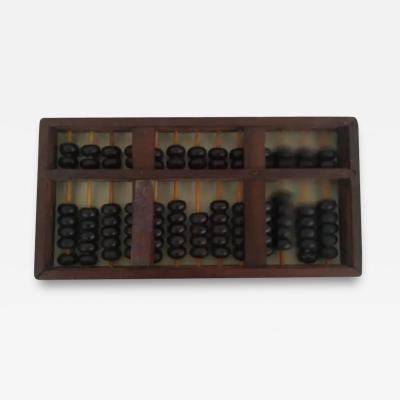 Lacquered Abacus with Brass Accents