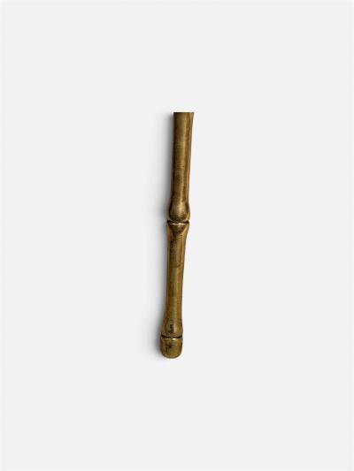 Lacquered Brass Black Glass Tripod Table