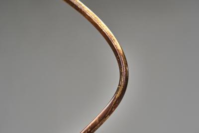Lacquered Cast Iron Floor Lamp with Flower Relief Scandinavia Mid 20th Century