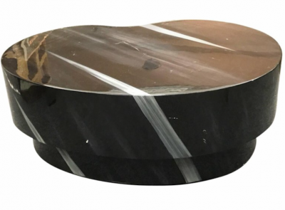Lacquered Faux Marble Coffee Table
