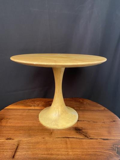 Lacquered Goatskin Pedestal Italy 1950s