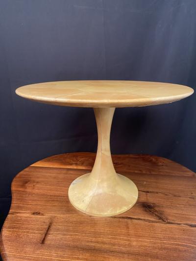 Lacquered Goatskin Pedestal Italy 1950s