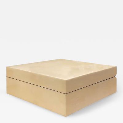 Lacquered Goatskin and Walnut Vanity Box