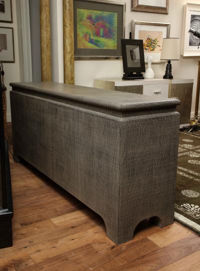 Lacquered Grass Cloth Dresser