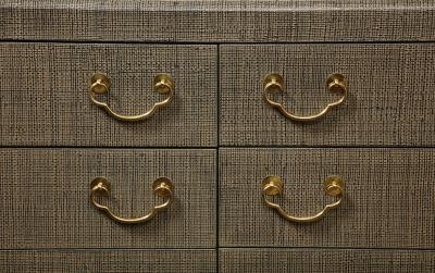Lacquered Grass Cloth Dresser