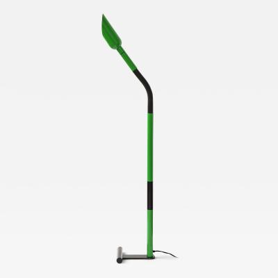 Lacquered Green Metal Floor Lamp Italy c 1970