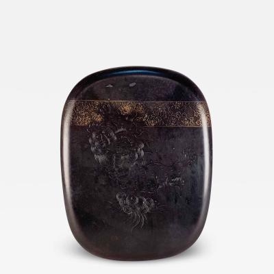 Lacquered Japanese Box with Tray Interior circa 1890