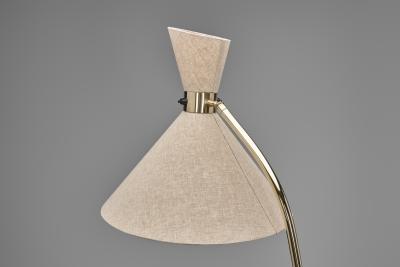 Lacquered Metal Floor Lamp with Diabolo Shade Europe 1970s