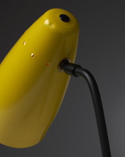 Lacquered Metal Table Lamp with Tripod Base