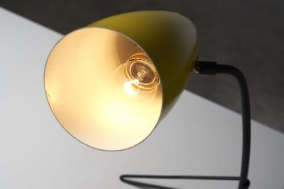 Lacquered Metal Table Lamp with Tripod Base