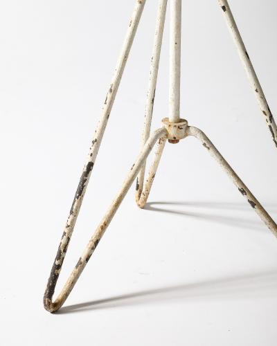 Lacquered Metal and Copper Plant Stand with Copper Pot