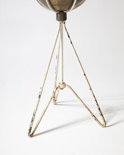 Lacquered Metal and Copper Plant Stand with Copper Pot