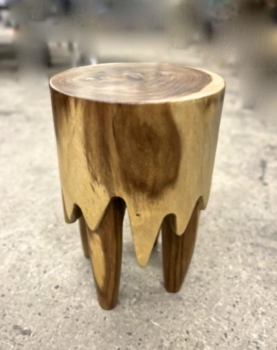 Lacquered Suar Wood Side Table Stool handcarved IDN 2024