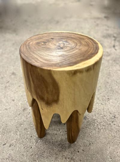 Lacquered Suar Wood Side Table Stool handcarved IDN 2024