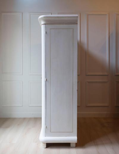 Lacquered Two Door Wardrobe in Ivory and Turtledove Tones