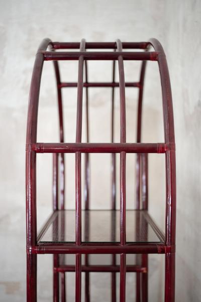 Lacquered arch Bookcase 1980s