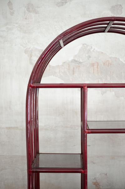 Lacquered arch Bookcase 1980s