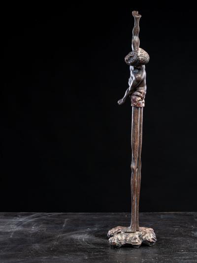 Lacquered wood Figure representing the deity Ashinaga Japan early 20th C