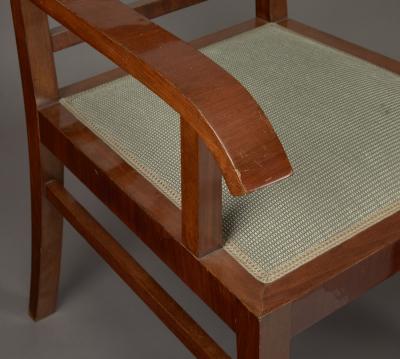 Lajos Kozma Pair of Art Deco Walnut Chairs by Lajos Kozma