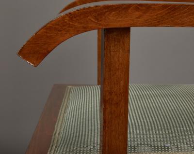 Lajos Kozma Pair of Art Deco Walnut Chairs by Lajos Kozma