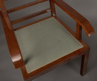 Lajos Kozma Pair of Art Deco Walnut Chairs by Lajos Kozma